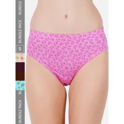 PRIDE APPAREL Women Pack Of 6 Pure Cotton Anti-Bacterial Hipster Briefs-picture-25