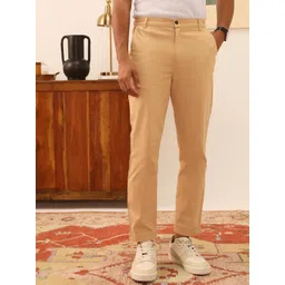 PRIMAL GRAY Men Cotton Easy Wash Chinos Trousers-picture-28