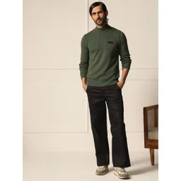 PRIMAL GRAY Men Turtle Neck Cotton Pullover-picture-33