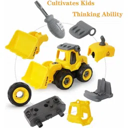 primefair Pull Back Construction Vehicles Set 4 Pack Take Apart Toys Construction Truck image 3