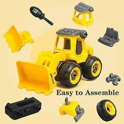 primefair Pull Back Construction Vehicles Set 4 Pack Take Apart Toys Construction Truck image 2