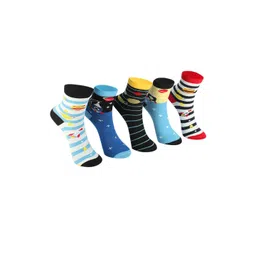 PRIMESOX MOVE ON Kids Multicolor Cotton Socks Pack of 5-picture-40