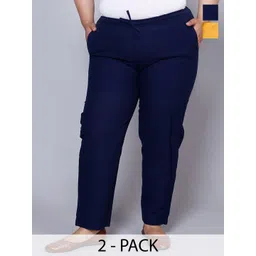 Prin Fashion House Women Relaxed Straight Leg Easy Wash Trousers-picture-16