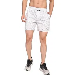 prince Men's Cotton Printed Boxer Pack of 1 | White & Flower Design-picture-18