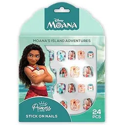 Princess by RENEE Disney Moana’s Island Adventures Reusable Stick On Nails For Pre-Teens | Lightweight, Reusable | Press On Nails With 1 Prep-pad & 1 Manicure Stick | 24N-picture-10