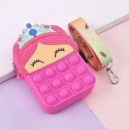 Princess Pop Bubble Fidget Toy Purse, Pink, 12 cm, with Wrist Strap, Stress Relief Sensory Toy-picture-11