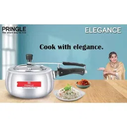 Pringle Elegance 5 Litre Aluminium Silver Induction Base Bottom Pressure Cooker (Pack of 5) image 5
