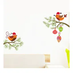 print mantras Pvc Wall Stickers Wall Decals Tree Branches Swinging Love Birds-picture-29