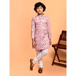 PRINTCULTR Boys Ethnic Motifs Printed Straight Kurta with Churidar-picture-35
