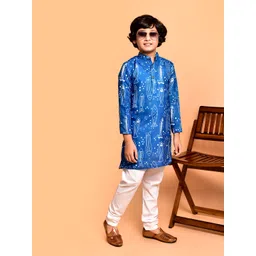 PRINTCULTR Boys Printed Regular Kurta with Churidar-picture-29