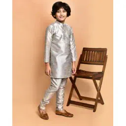 printindia Boys Kurta Pyjamas Set with Mandarin Collar-picture-11