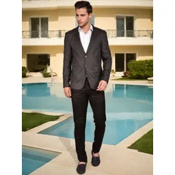 PRINTINDIA Men Solid Notched Lapel Collar Single Breasted Blazer-picture-40