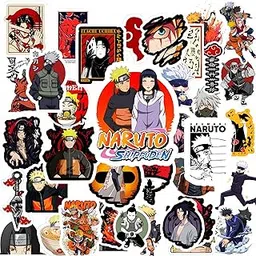 Printshed's-Pack of 50 Aesthetic Vinyl Stickers of Naruto Anime Multipurpose Anime Stickers for Decoration-Laptop Journal Guitar Mobile Cover Water Bottle Helmet Gaming Console Waterproof-picture-30