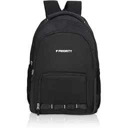 priority 38 L Solid College|Laptop|Travel Backpack For Boys & Girls | Office Bag For Men & Women | Casual Lightweight Bags For Unisex (19 Inch|Large | Black) - INV22182-picture-46