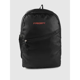 Priority Unisex Brand Logo Printed Backpack With Geometric Design-picture-41