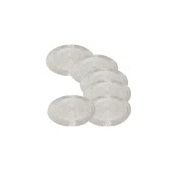 PRISHA INDIA CRAFT Silver Toned 6Pieces Round Table Placemats-picture-11