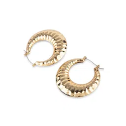 PRITA BY PRIYAASI Gold Plated Contemporary Half Hoop Earrings image 2