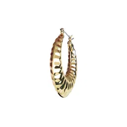PRITA BY PRIYAASI Gold Plated Contemporary Half Hoop Earrings image 4
