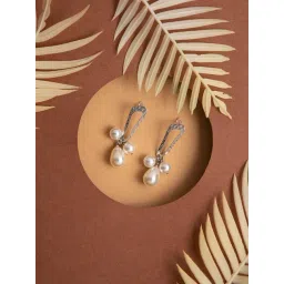 Prita by Priyaasi Abstract Pearl Dangler Earrings-image-49