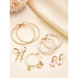 Prita by Priyaasi Multicolor Contemporary Hoop Earring-picture-38