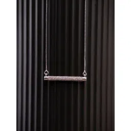 Prita by Priyaasi Sparkling Silver Plated Necklace-picture-14