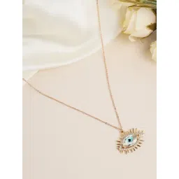 Prita by Priyaasi Studded Evil Eye Link Chain Gold-Plated Necklace-picture-10