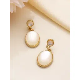 Prita by Priyaasi White Contemporary Drop Earring image 1