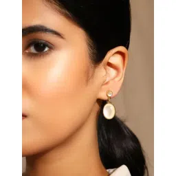 Prita by Priyaasi White Contemporary Drop Earring image 3