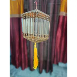 prithvi creations Gold Plastic Hanging Lantern-picture-29