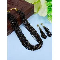 PRIVIU Gold Plated Pearls Beaded Jewellery Set-picture-14