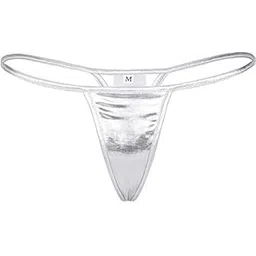 priya fashion Women's Shiny Metallic Leather Low Rise Mini G-String Bikini-picture-40