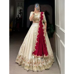 priyaan Embroidered Semi Stitched Lehenga Choli-picture-23