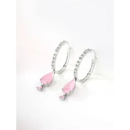 Priyaasi AD Baby Pink Drop Earrings-picture-47