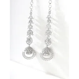 Priyaasi AD Silver Floral Jhumkis-picture-15