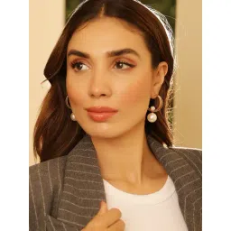 Priyaasi Classic Gold Brass Earrings-picture-32