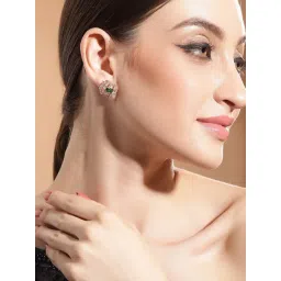 Priyaasi Classic Green Brass Earrings-picture-18