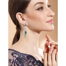 Priyaasi Classic Green Brass Earrings-picture-19