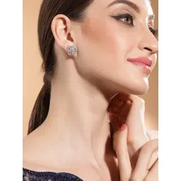 Priyaasi Classic Silver Brass Earrings-picture-48