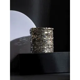 Priyaasi Cube Link Silver Stackable Bracelet-picture-39