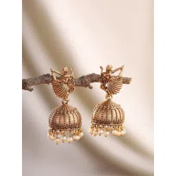 Priyaasi Dancing Doll Gold-Plated Jhumki Earrings-picture-41