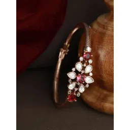Priyaasi Floral Pink & Rose Gold Classic Bracelet-picture-29