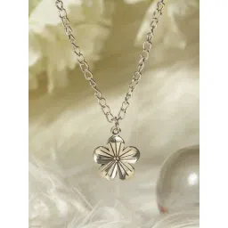 Priyaasi Floral Silver Casual Necklace-picture-31