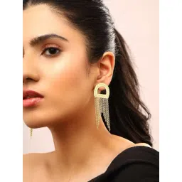 Priyaasi Gold Contemporary Drop Earring image 4