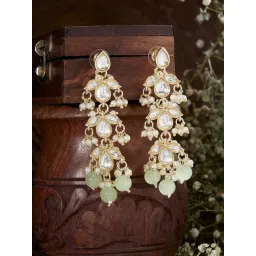 Priyaasi Gold Kundan Studded Contemporary Drop Earring-picture-42