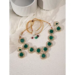 Priyaasi Gold-Plated AD Studded Jewellery Set-picture-22