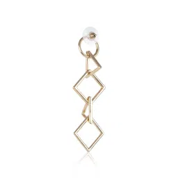 Priyaasi Gold Plated Geometric Drop Earrings image 4