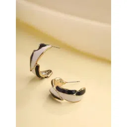 Priyaasi Gold Plated Half Hoop Earring-picture-48