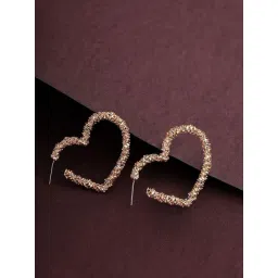 Priyaasi Gold Plated Heart Shape Hoop Earring-picture-35