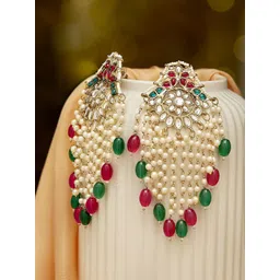 Priyaasi Gold-Plated Kundan Studded Contemporary Chandbalis-picture-20