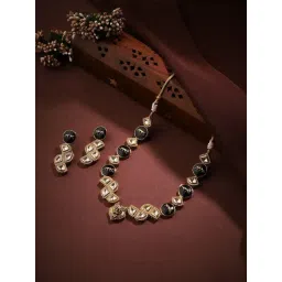 Priyaasi Majestic Mane Kundan Lion Face Jewellery Set-picture-21